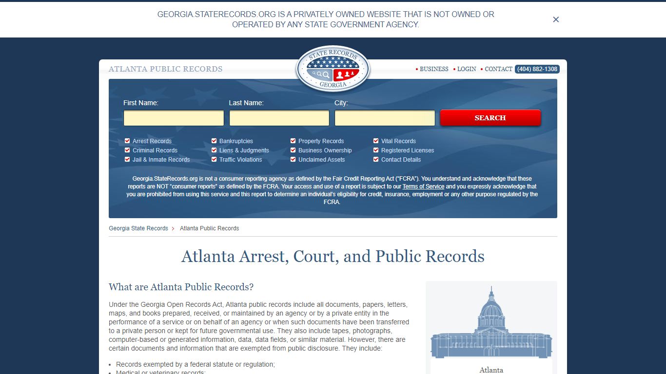Atlanta Arrest and Public Records | Georgia.StateRecords.org