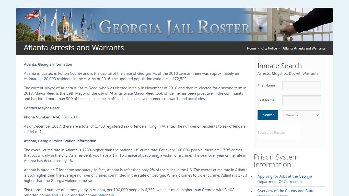 Atlanta Arrests and Warrants | Georgia Jail Inmate Search